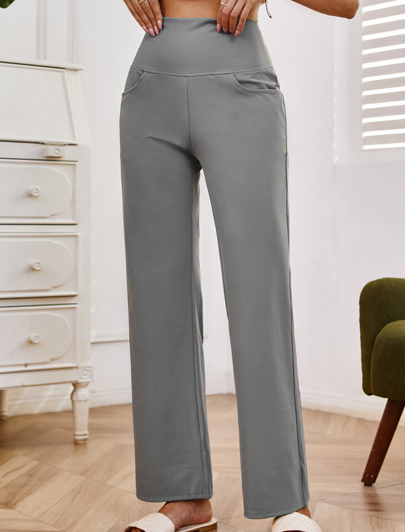 Wide-Leg Lounge Pants with High Waist
