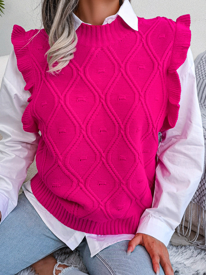 Ruffled Knit Vest