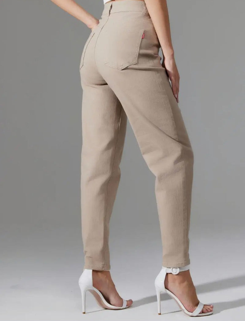 High-Rise Tapered Jeans