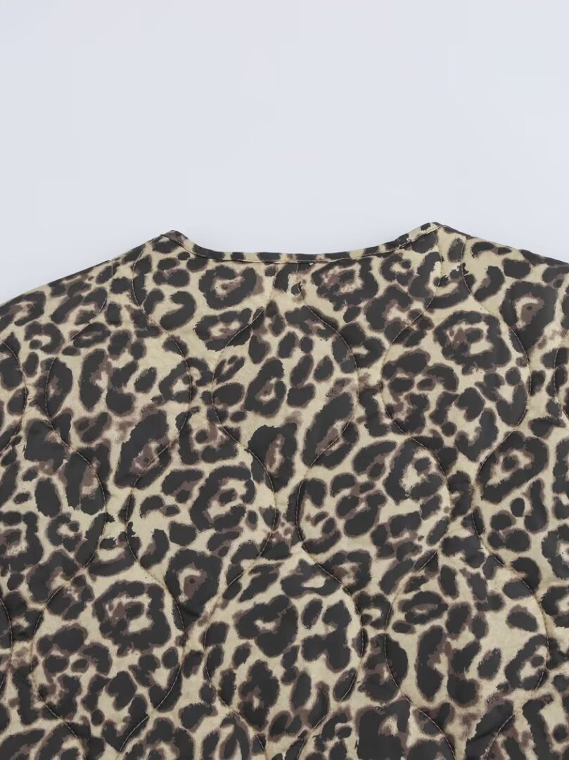 Animal Print Quilted Jacket