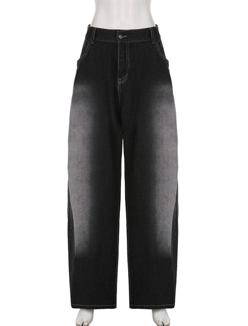 Washed Tie-Dye Wide-Leg Pants