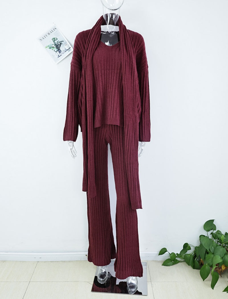 Cozy Ribbed Knit Lounge Set