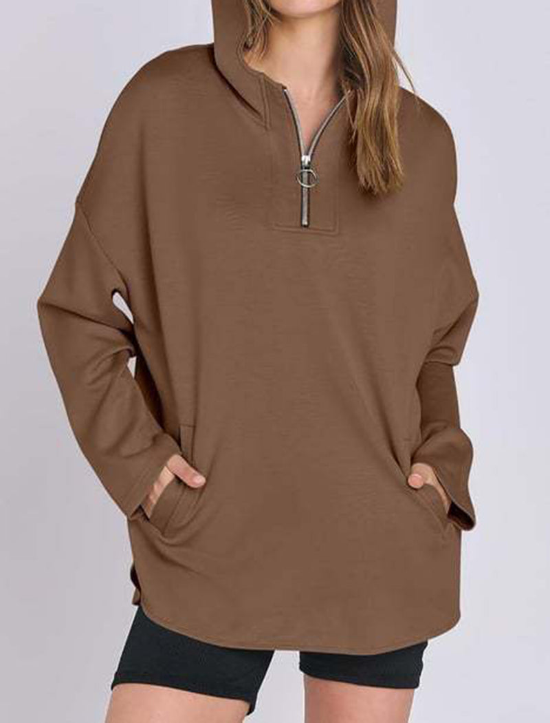Half-Zip Hooded Top