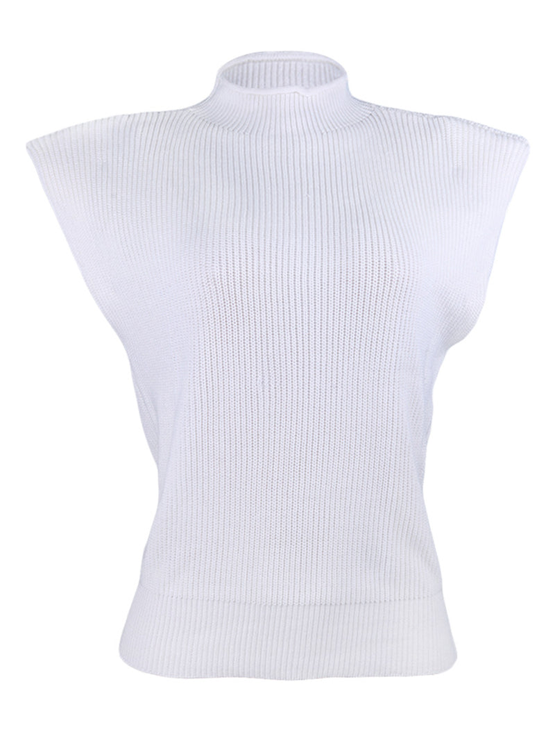Solid Mock Neck Sweater