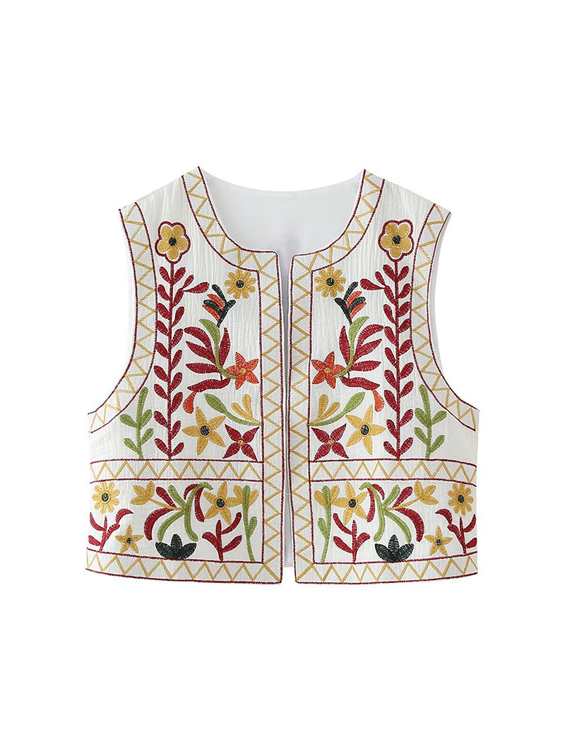 Floral Print Vest