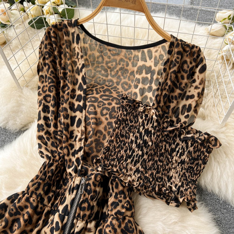 Leopard Print Wide-Leg Jumpsuit