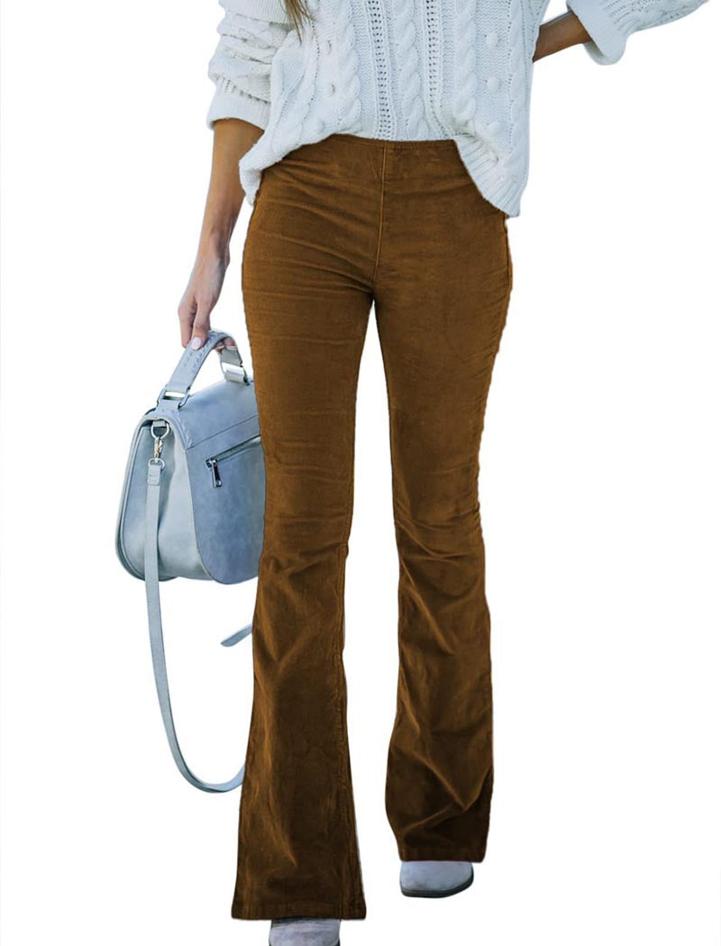 High-Rise Flare Corduroy Pants