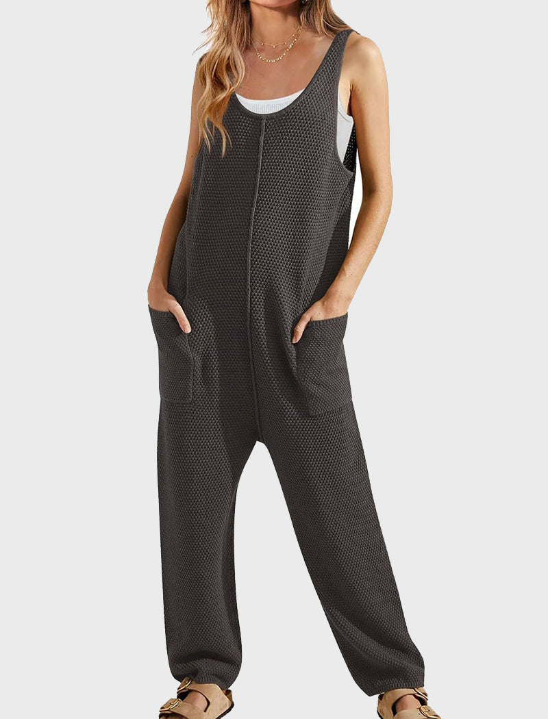 Relaxed Fit Sleeveless Jumpsuit