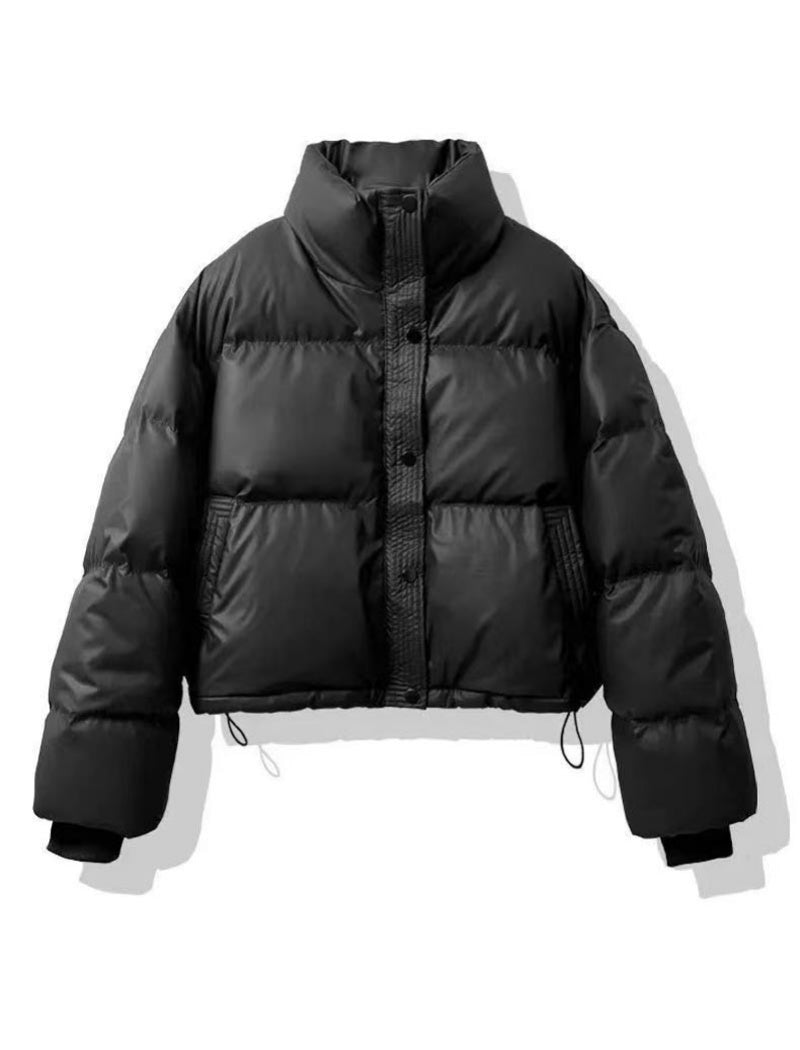 PU Leather Puffer Coat