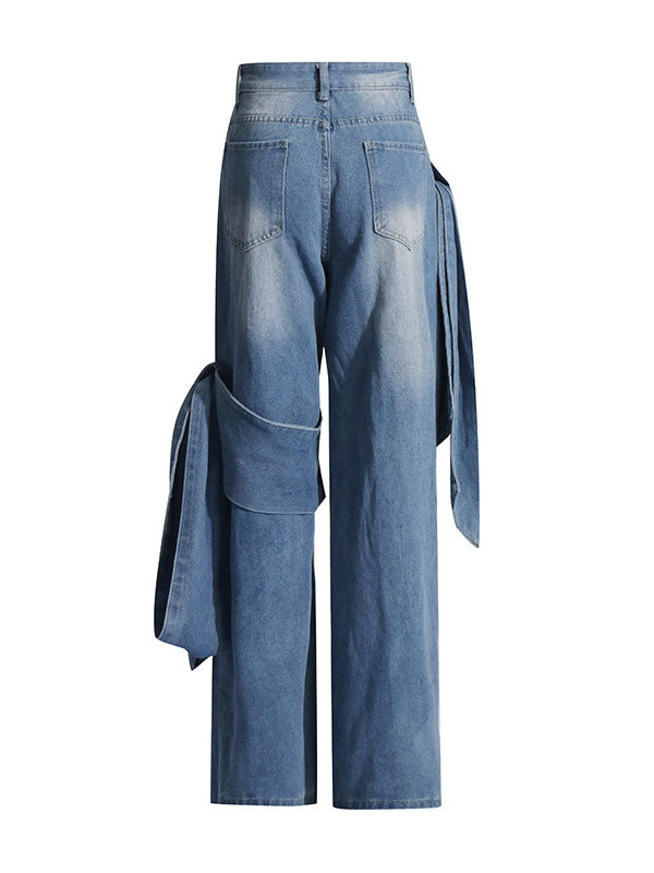 Bow Wide-Leg Jeans
