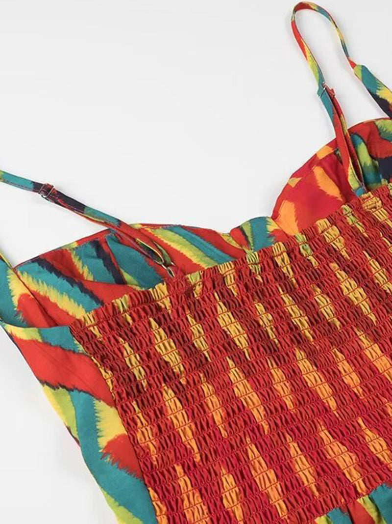 Geometric Print Maxi Cami Dress