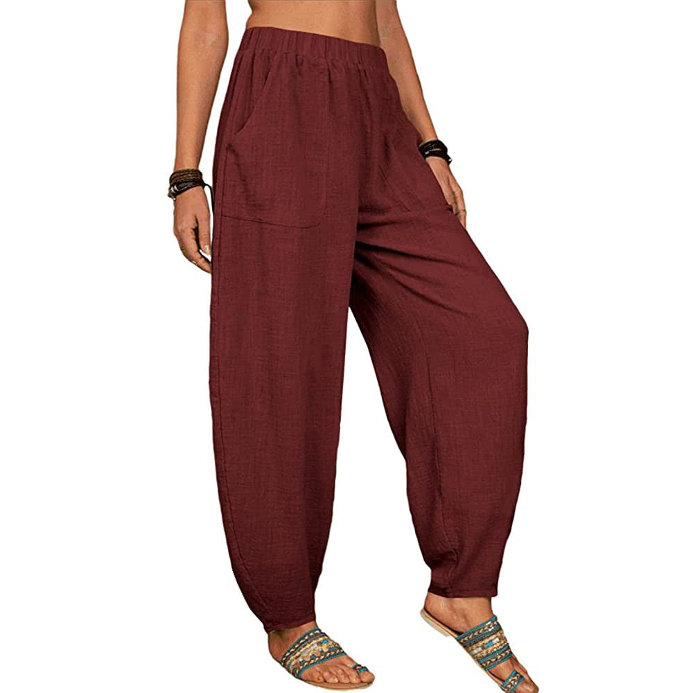Wide-Leg Pockets Pants