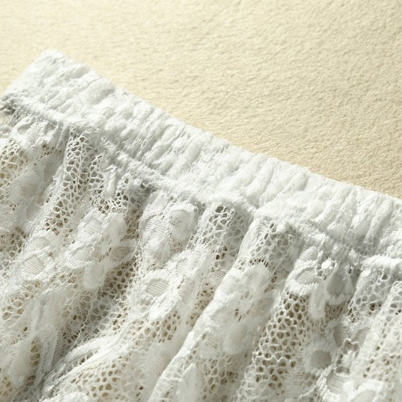 Scalloped Lace Mini Skirt