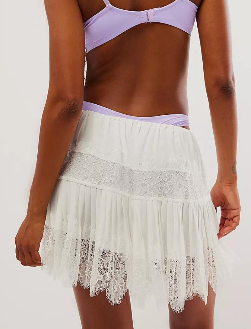 Layered Lace Mini Skirt