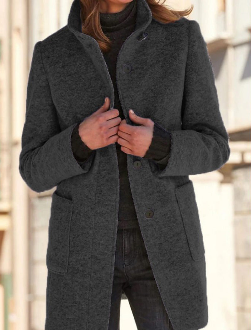 Tailored Button-Up Coat