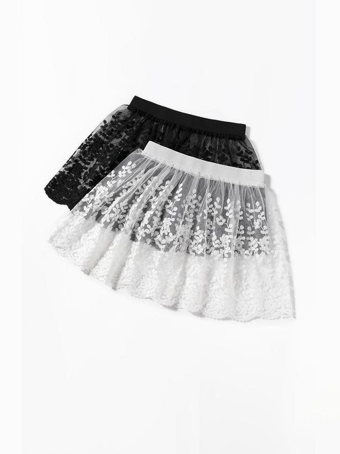 Floral Sheer Mini Skirt