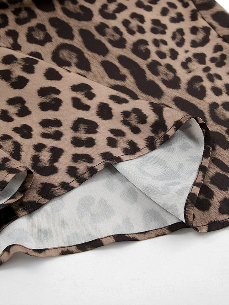 Leopard Print Maxi Skirt