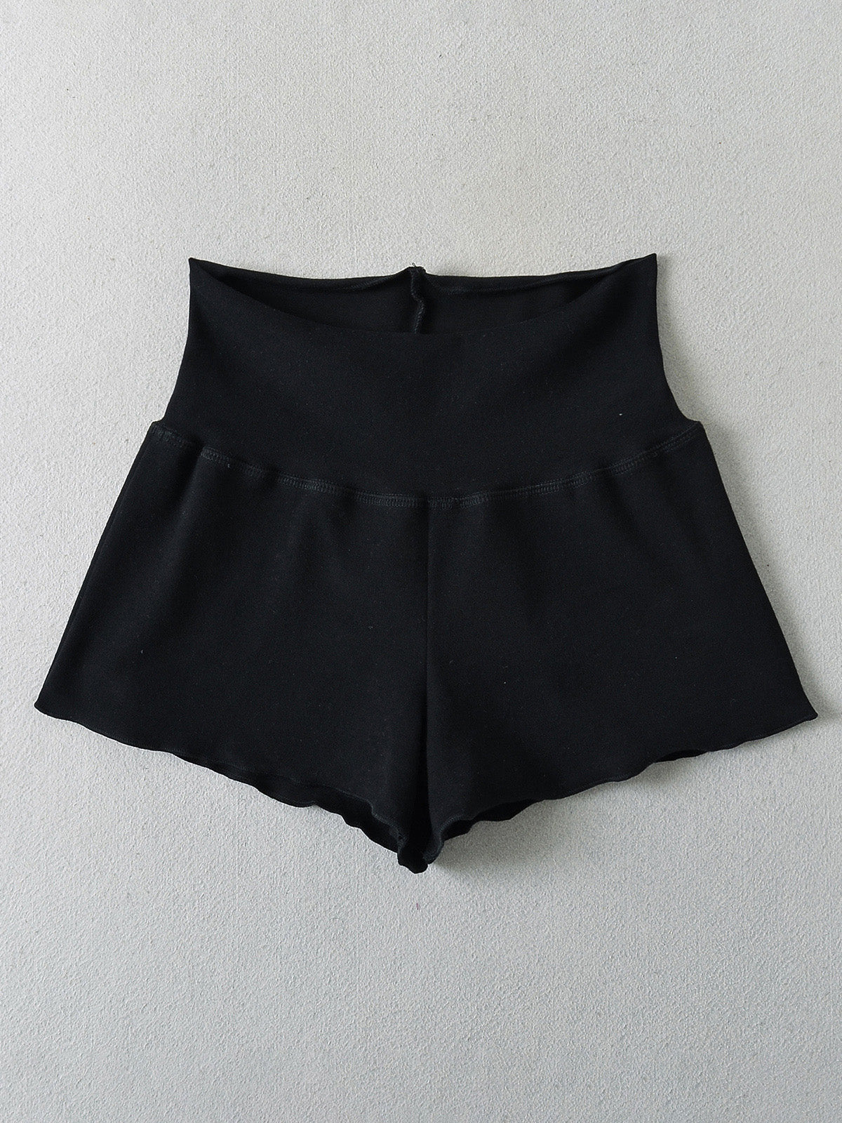 Low-Rise Scalloped Shorts