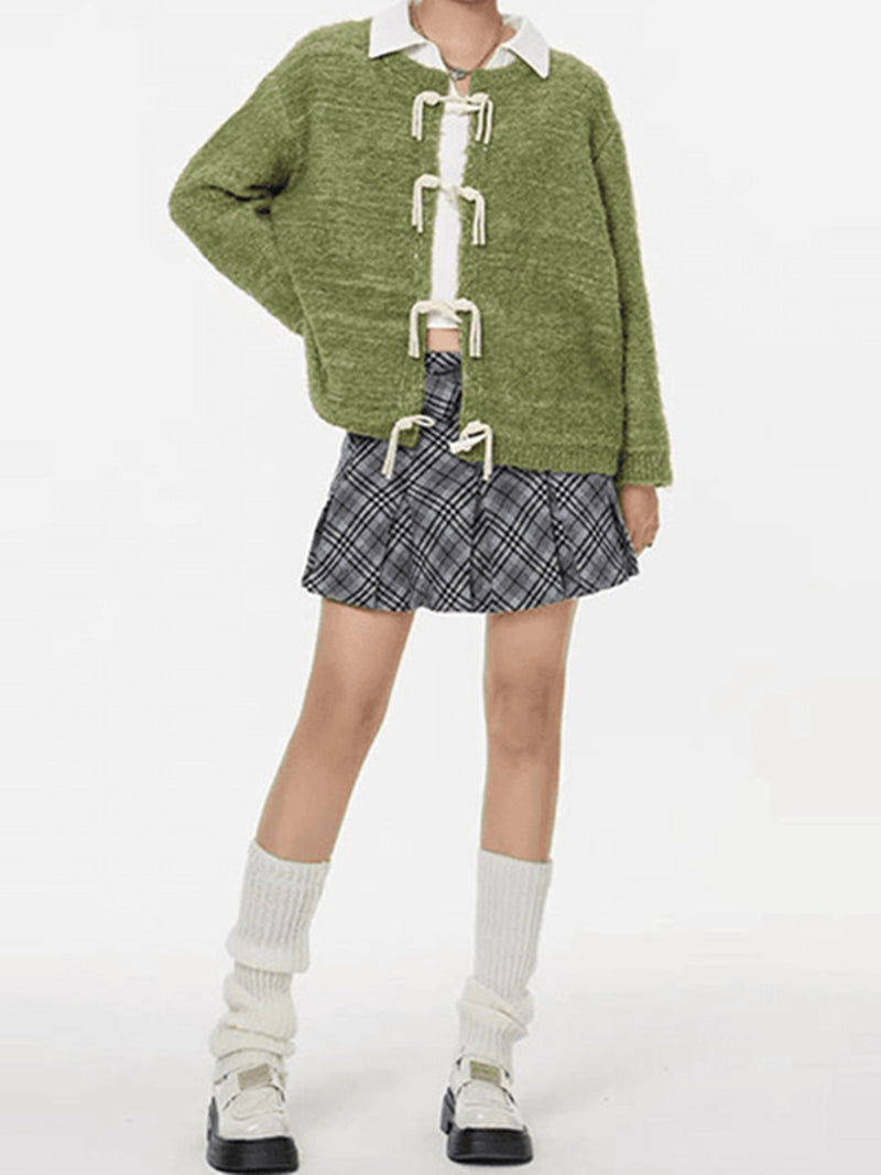 Solid Tie-Front Cardigan