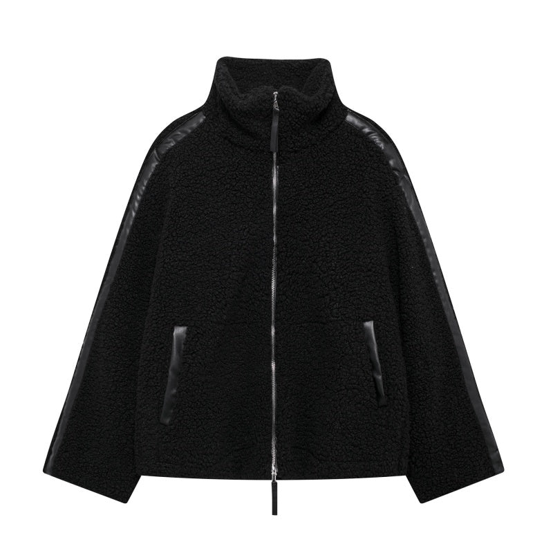 Zip-Up Fleece Jacket with Pockets