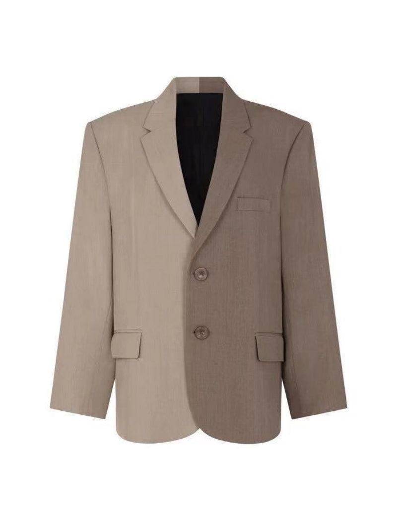 Two-Tone Casual Blazer Set