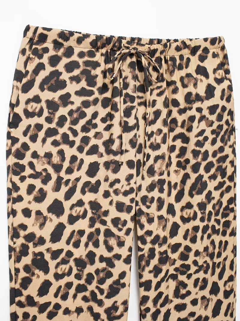 Leopard Wide-Leg Pants