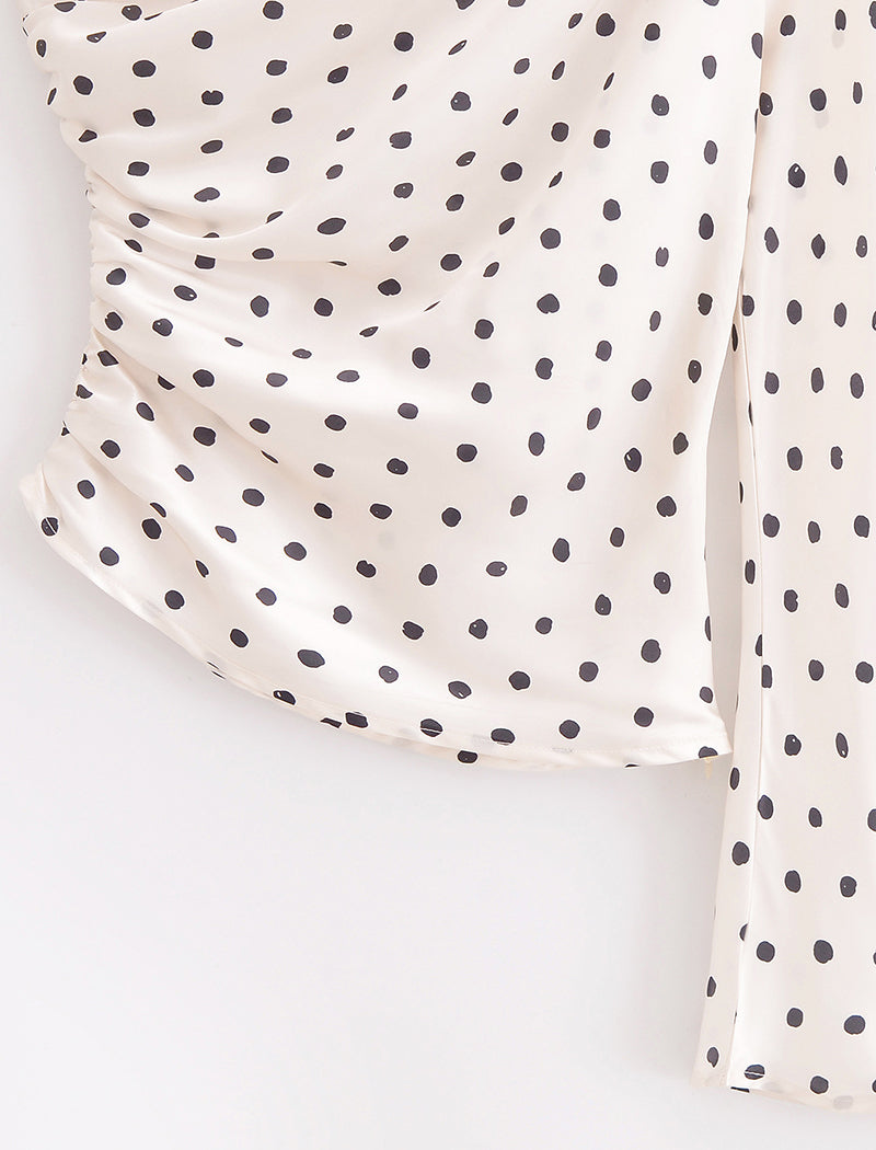 Shoulder Pad Asymmetric Design Top