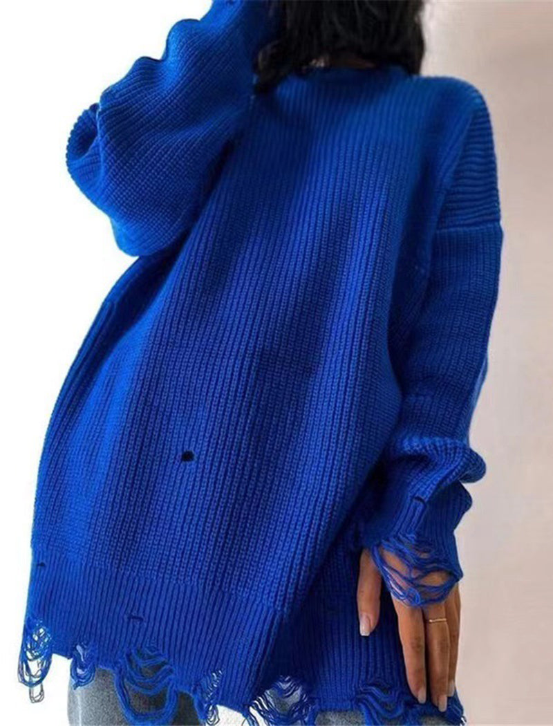 Distressed Oversized Sweater