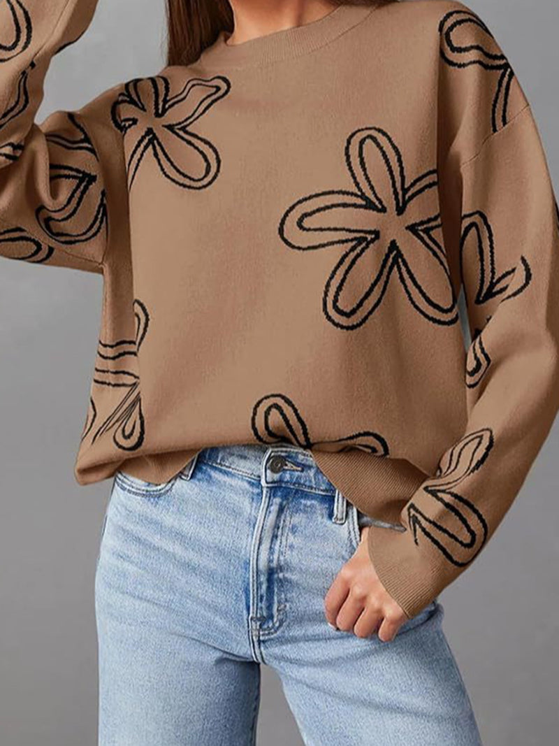 Floral Pullover Sweater