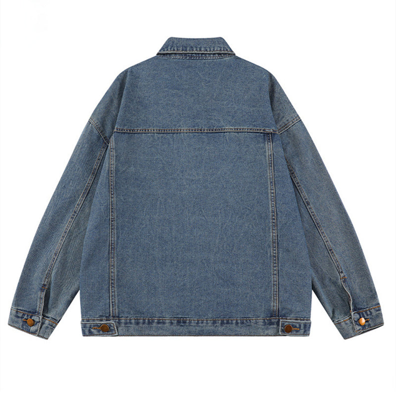 Oversized Button-Up Denim Jacket