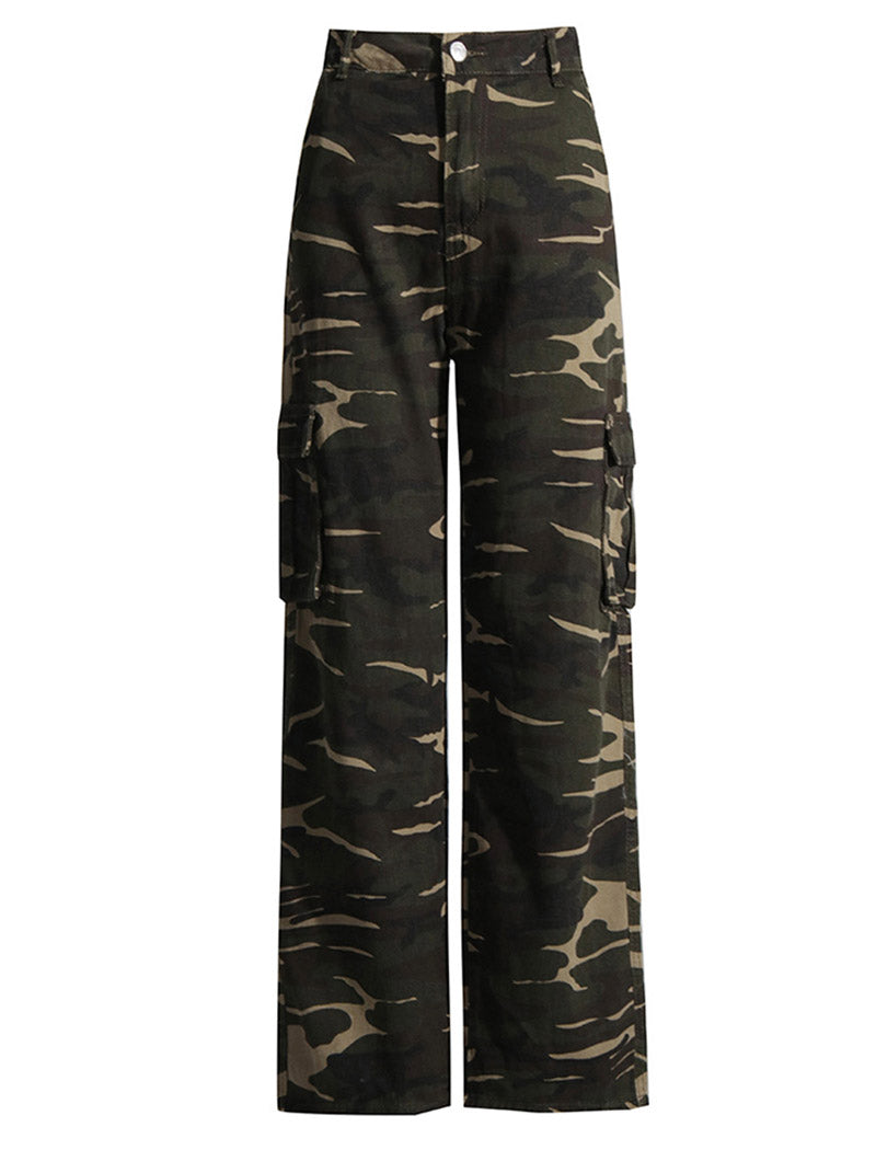 Camo Cargo Pants with Utility Pockets