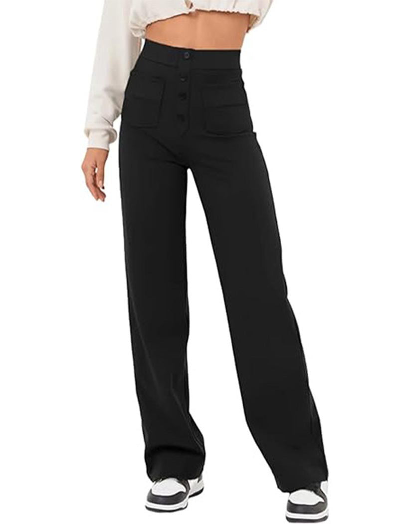 High-Rise Buttoned Pants