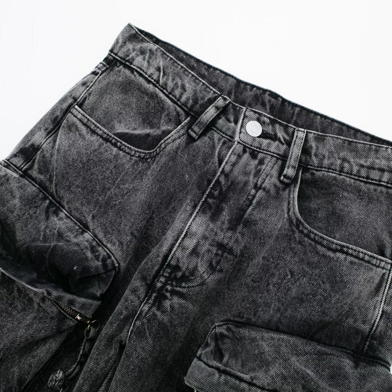 Cargo Jeans with Oversized Pockets
