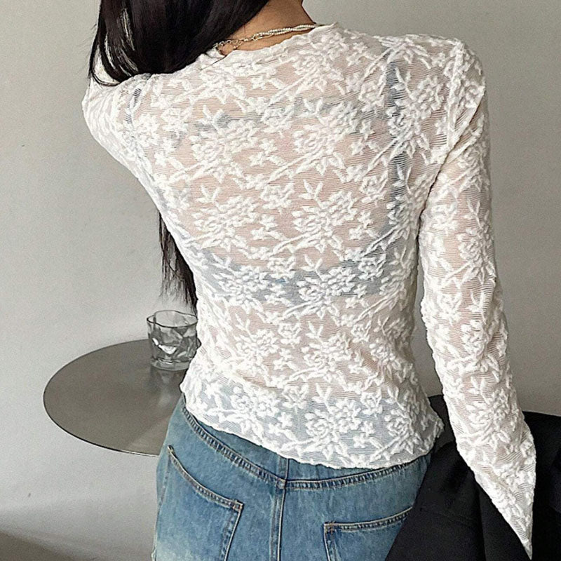 Floral Lace Long Sleeve Top