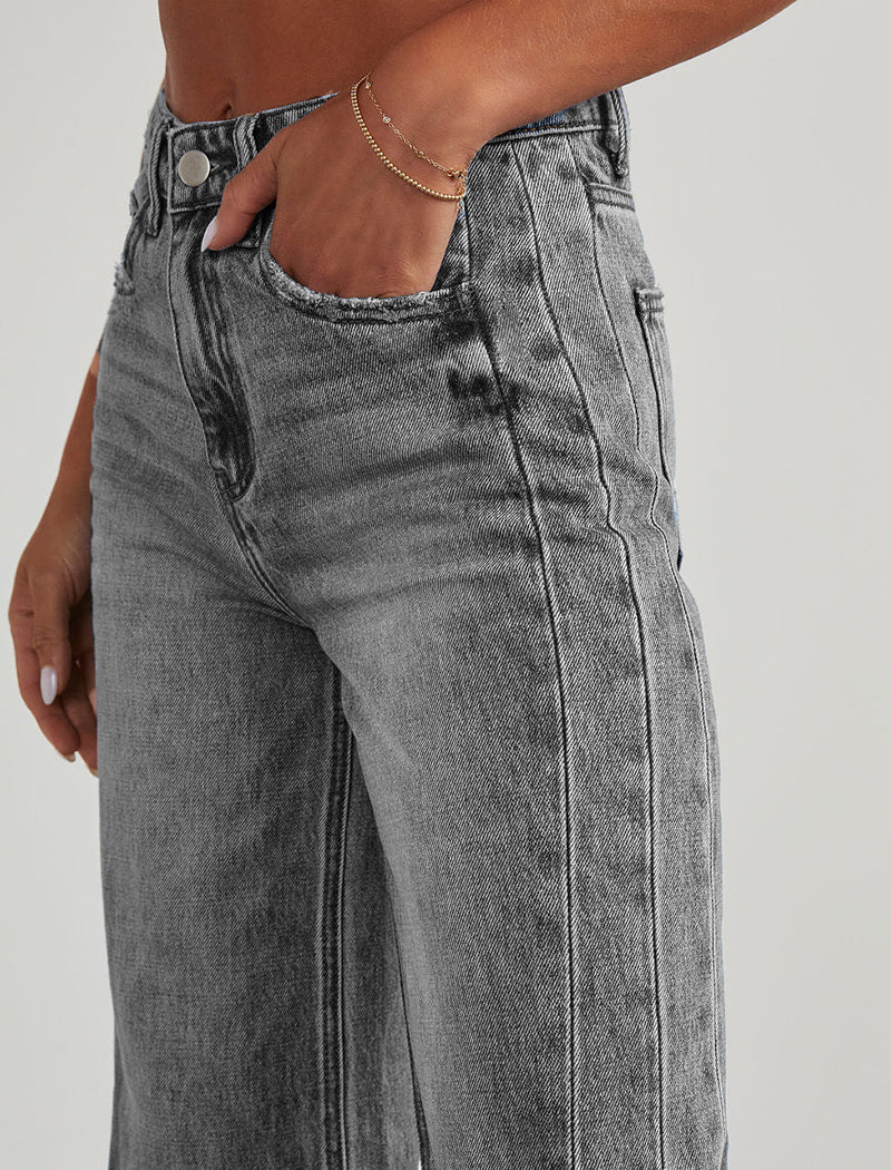 High-Waisted Wide-Leg Jeans