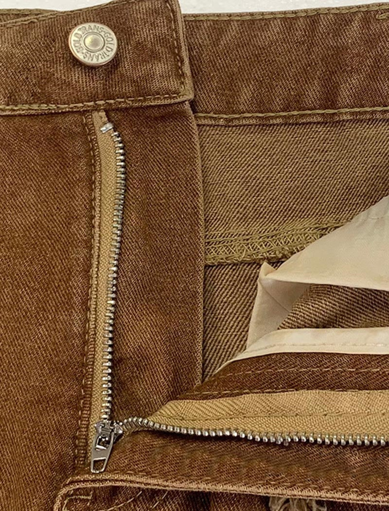 Frayed Hem Flared Midi Skirt