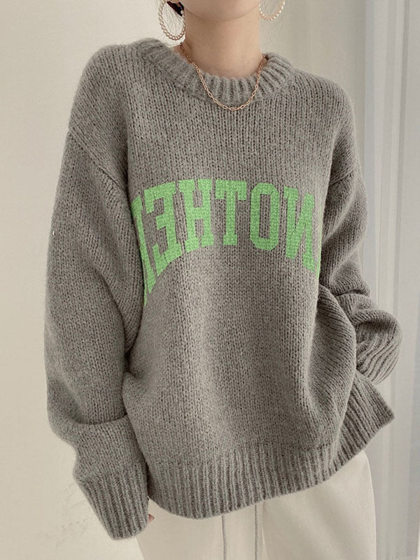 Letter Graphic Sweater
