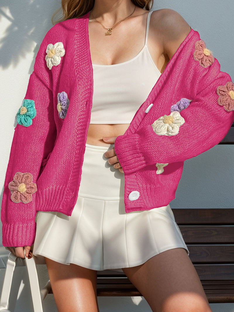 Floral Cardigan Sweater