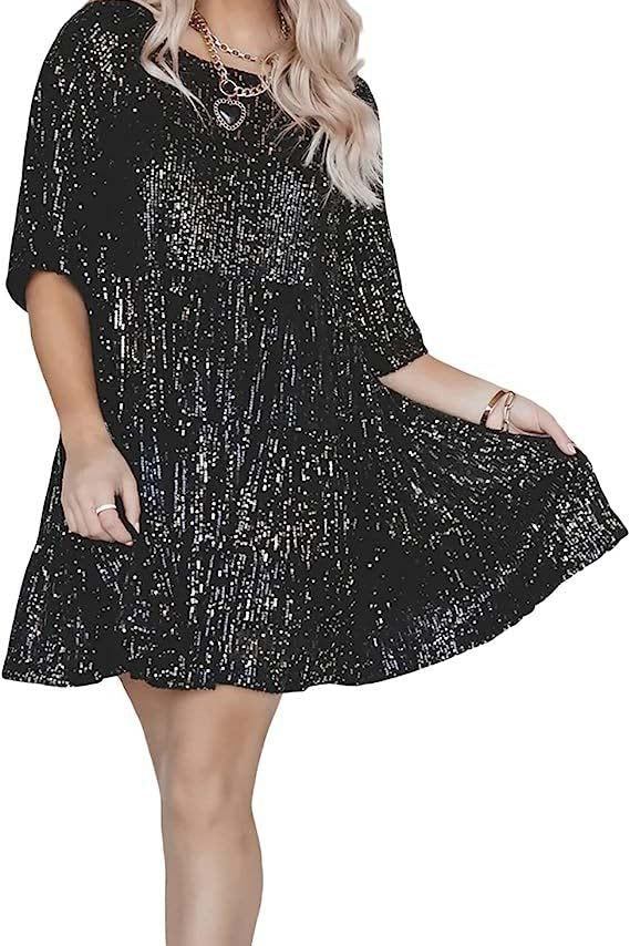 Glitter Swing Mini Dress