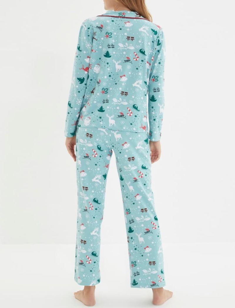 Christmas Print Pajama Pants Set