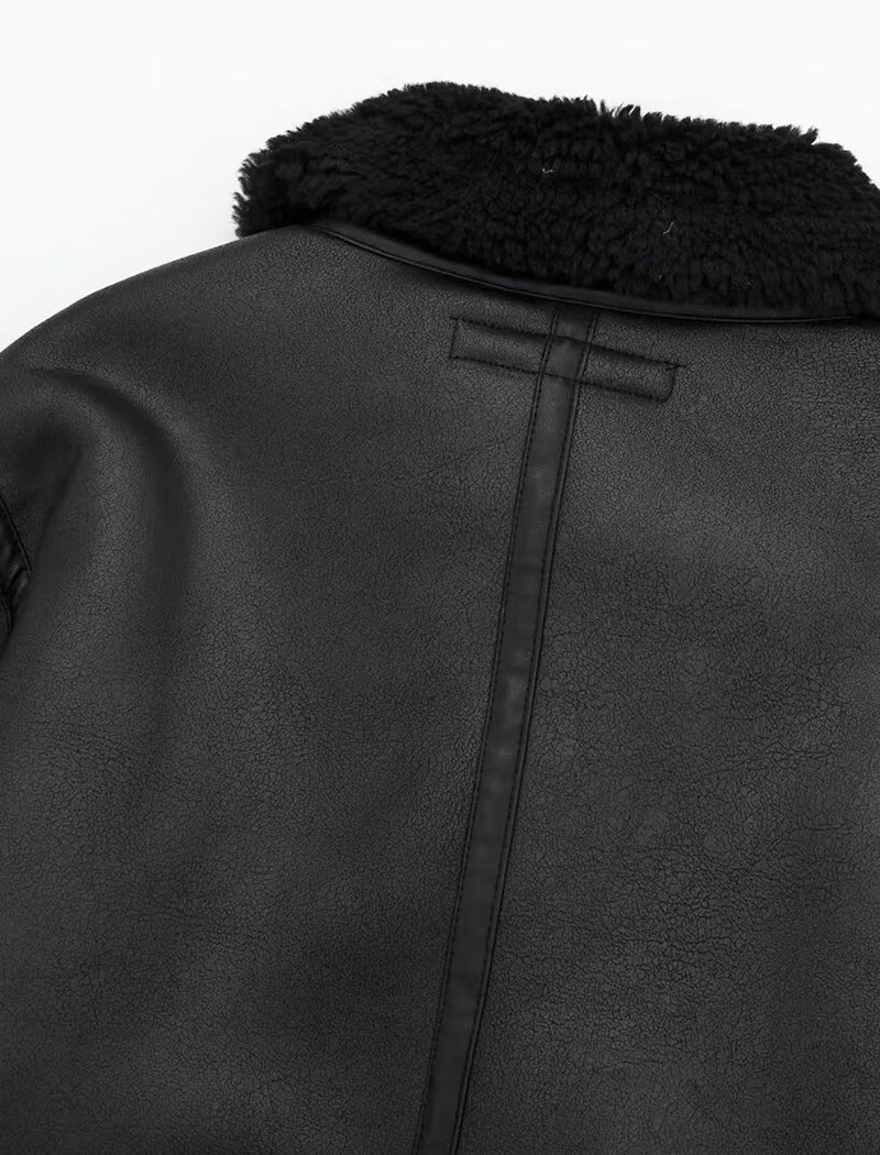 Fleece Lined Moto Jacket