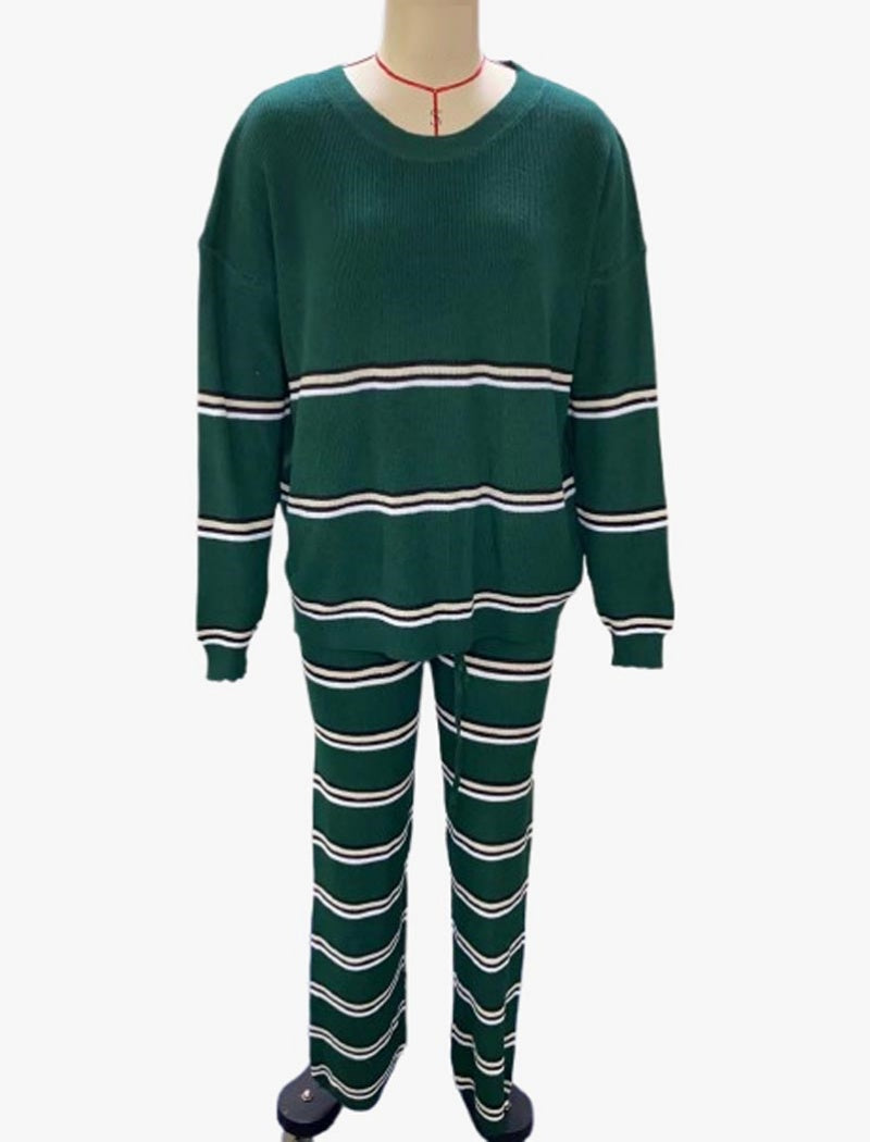 Striped Knit Matching Set