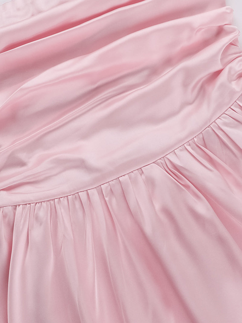 Ruched Strapless Mini Dress