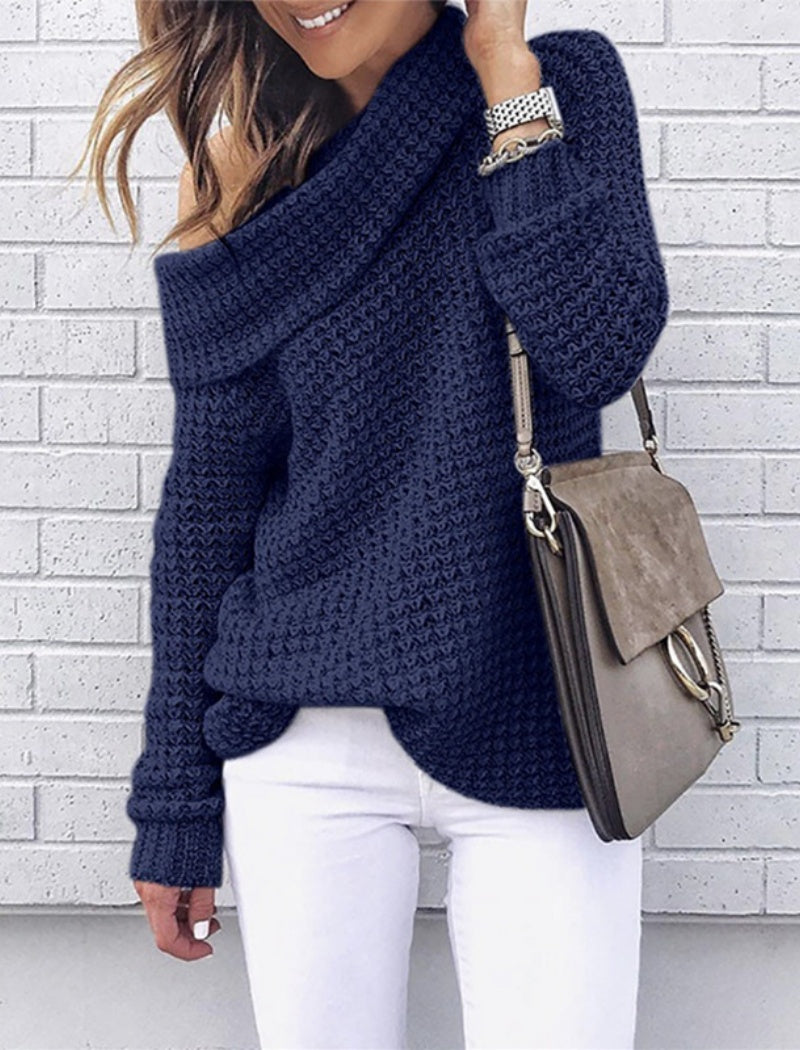 Off-Shoulder Knit Sweater