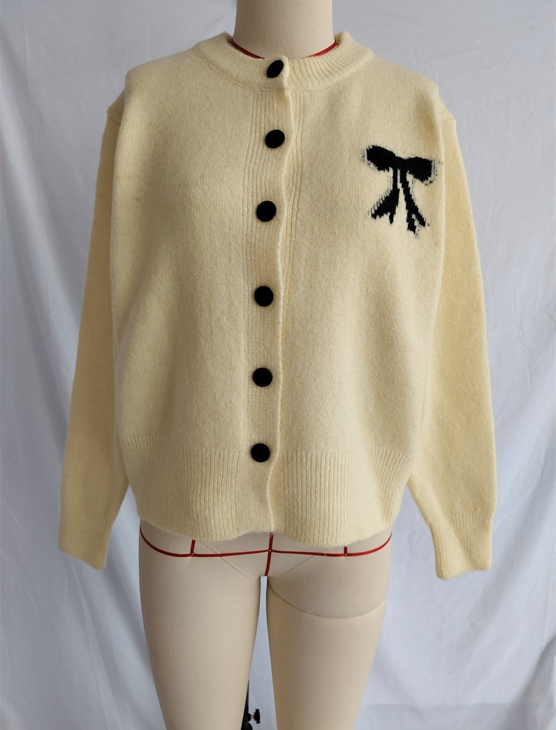 Embellished Cardigan with Bow Detail