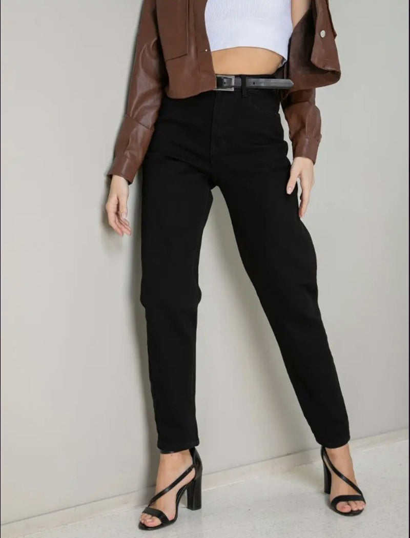 High-Rise Tapered Jeans