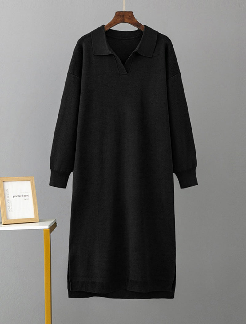 Knit Midi Polo Dress