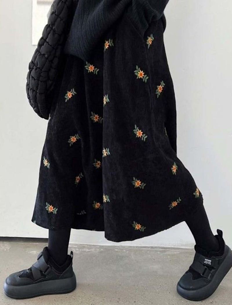 Corduroy A-Line Skirt