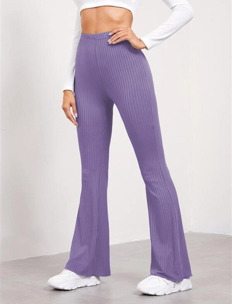 High-Waist Flared Track Pants