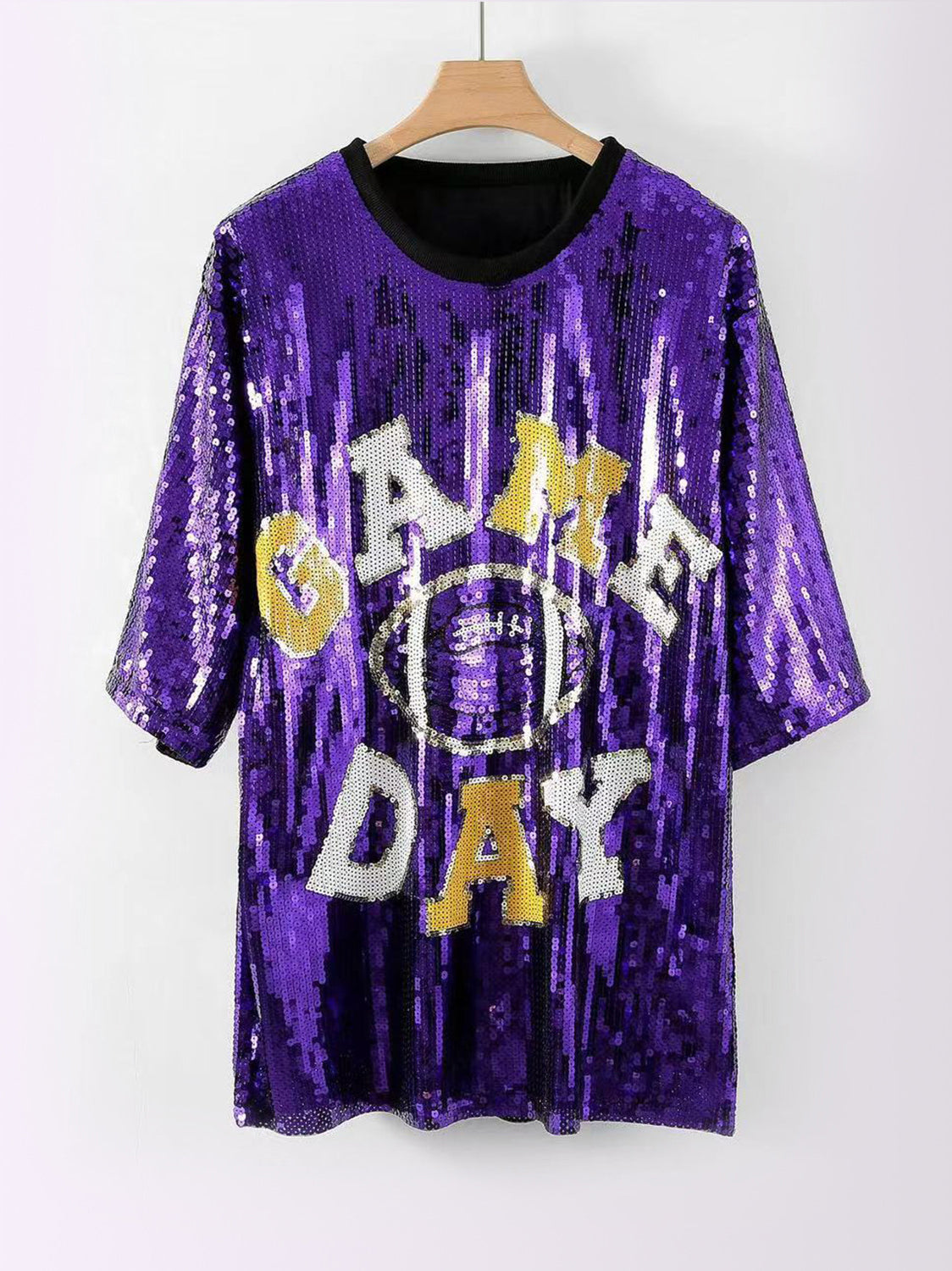 Game Day Graphic Sequin Mini Dress